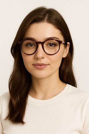 عینک محافظ نور آبی قهوه ای زنانه 50 ela777 - کد 928402882