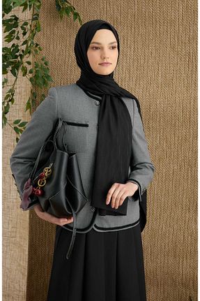 شال مشکی زنانه پلی استر Fatma Atasoy - کد 928396412