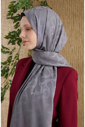 شال طوسی زنانه پلی استر Fatma Atasoy - کد 928395247