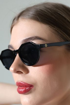 عینک آفتابی طلائی زنانه UV400 Eyesofia - کد 743088292