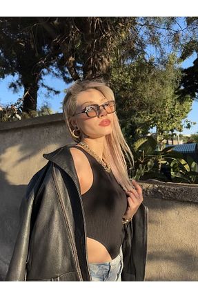 عینک آفتابی مشکی زنانه UV400 Eyesofia - کد 730690574