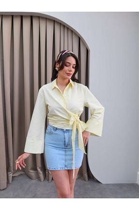 پیراهن زرد زنانه رگولار ESRAHELVACI - کد 928395220