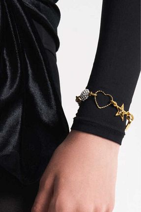 دستبند جواهر طلائی زنانه زیرکن Mon Reve - کد 863401006