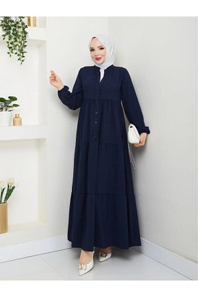 لباس حجاب سرمه ای زنانه رگولار bm bessomoda fashion boutique - کد 928405358