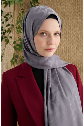 شال طوسی زنانه پلی استر Fatma Atasoy - کد 928395247