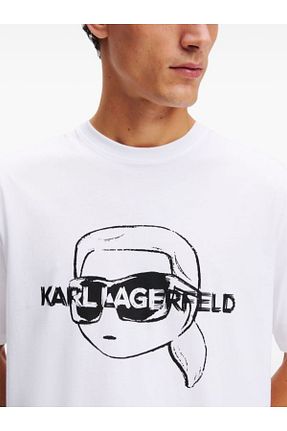 تیشرت سفید زنانه Relaxed Karl Lagerfeld - کد 928288589