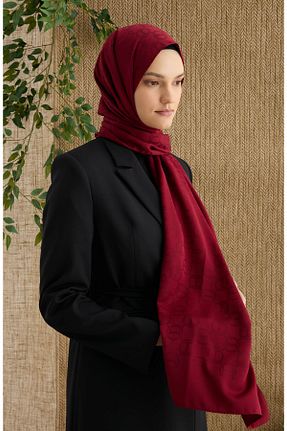 شال زرشکی زنانه پنبه ای Fatma Atasoy - کد 928394859