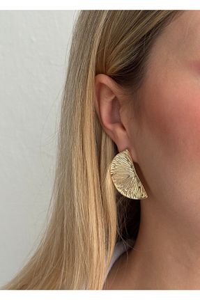 گوشواره جواهر طلائی فلزی KİLİGİSTANBUL - کد 902192765