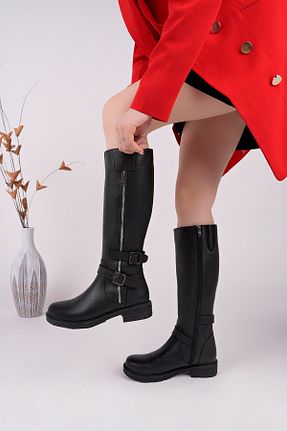 چکمه رنگی زنانه چرم خالص Deripabuc - کد 927661245