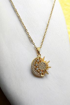 گردنبند استیل ( فولاد ) طلائی زنانه استیل (فولاد) Çlk Accessories - کد 928413296