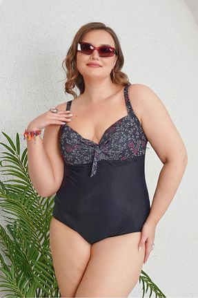مایو مشکی زنانه سایز بزرگ Büyük Moda - کد 695067408
