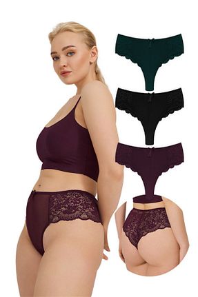 شورت سایز بزرگ مشکی زنانه فاق نرمال Cottonhill - کد 134480456