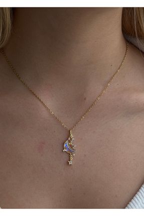 گردنبند استیل ( فولاد ) طلائی استیل (فولاد) KİLİGİSTANBUL - کد 891040442