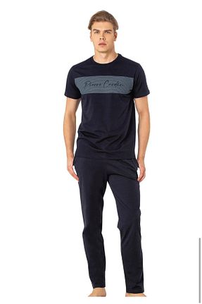 ست لباس راحتی سرمه ای مردانه لیسانس دار	 Pierre Cardin - کد 928416002
