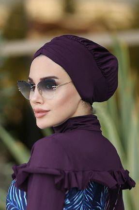 کلاه شنای حجاب بنفش زنانه Remsa Mayo - کد 928412030