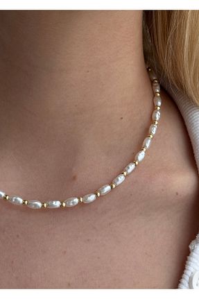 گردنبند جواهر طلائی زنانه مروارید KİLİGİSTANBUL - کد 636563105