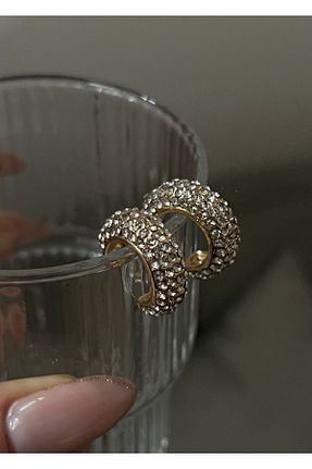 گوشواره جواهر طلائی حلقه KİLİGİSTANBUL - کد 170491539