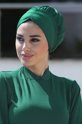 کلاه شنای حجاب سبز زنانه Remsa Mayo - کد 928413423