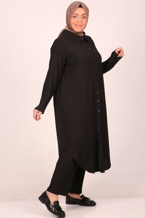 ست بالاتنه و پائین تنه حجاب مشکی زنانه سایز بزرگ Eslina - کد 674452685