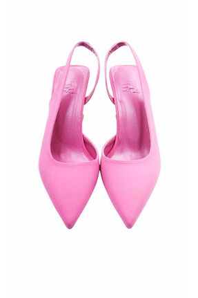 کفش پاشنه بلند کلاسیک صورتی زنانه ساتن Escarpinshoes - کد 924640333