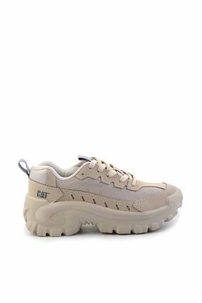 کفش اسنیکر بژ زنانه چرم اصل Caterpillar - کد 864375401