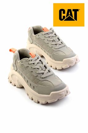 کفش اسنیکر سبز زنانه چرم اصل Caterpillar - کد 864375402