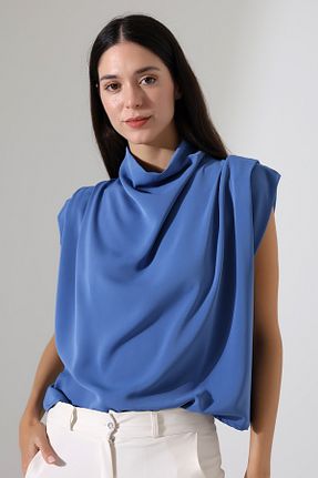 بلوز آبی زنانه ساده Butik Beyza - کد 928444430