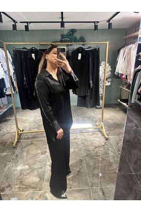 ست بالاتنه و پائین تنه مشکی زنانه بافتنی my312 - کد 928439810