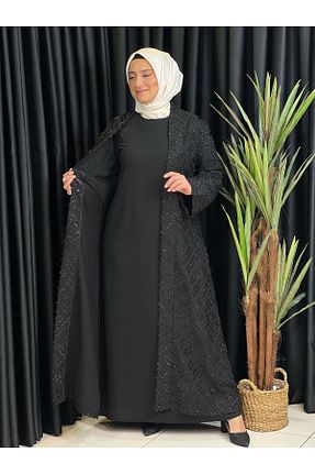 کلاه و ابایا مشکی زنانه پنبه ای Butik büyük beden - کد 928439602