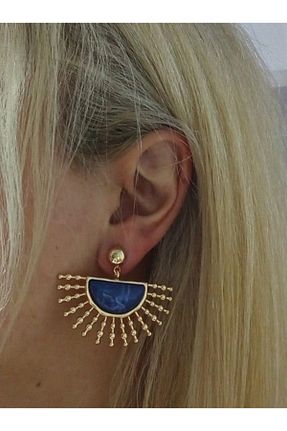 گوشواره جواهر آبی سنگ طبیعی mos&more - کد 928439938