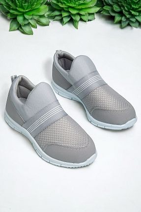 کفش پیاده روی طوسی بچه گانه پارچه ای LANDSHOES - کد 928654248