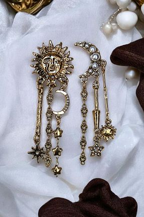 گوشواره جواهر طلائی مروارید MIRADA JEWELRY - کد 928481575
