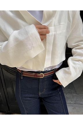 کمربند زرشکی زنانه Tina İstanbul - کد 928495860
