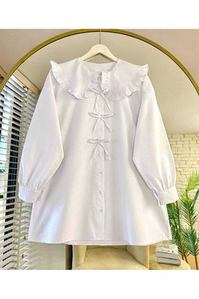 پیراهن حجاب سفید زنانه رگولار MODA VEDAT - کد 928499476
