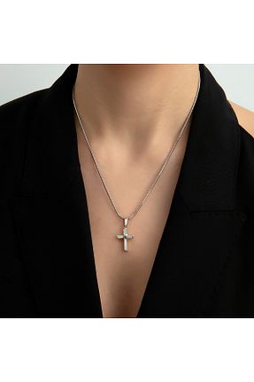 گردنبند نقره سفید زنانه 925 عیار Pinart - کد 928513001