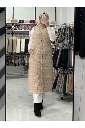 جلیقه قهوه ای زنانه پلی استر Zeynep Butik - کد 876994841
