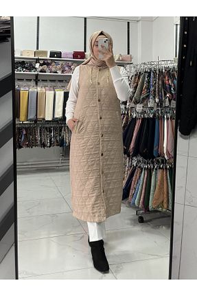 جلیقه قهوه ای زنانه پلی استر Zeynep Butik - کد 876994841
