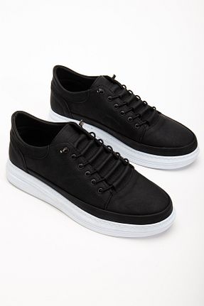 کفش اسنیکر مشکی مردانه چرم مصنوعی MY GROSS SHOES - کد 928519761