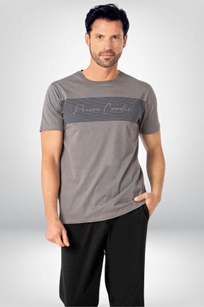 ست لباس راحتی طوسی مردانه چاپی Pierre Cardin - کد 928515532