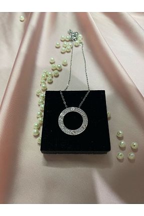 گردنبند استیل ( فولاد ) طوسی زنانه استیل ضد زنگ D&B - کد 928520315