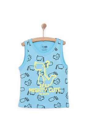 تیشرت آبی بچه گانه یقه دوچرخه ebebek Hello Baby - کد 928807459