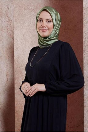 روسری خاکی ساتن Alvina - کد 846355662
