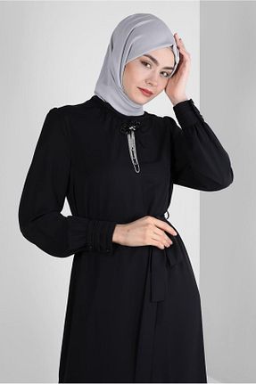 شال طوسی زنانه کرپ Alvina - کد 801113911