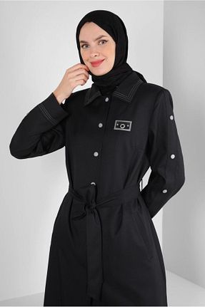 ترنچکت مشکی زنانه پلی استر Alvina - کد 799618656