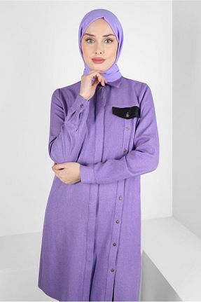 تونیک حجاب بنفش زنانه پلی استر Alvina - کد 790165576