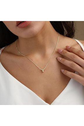 گردنبند استیل ( فولاد ) طلائی زنانه استیل (فولاد) Atolyezone - کد 928551216