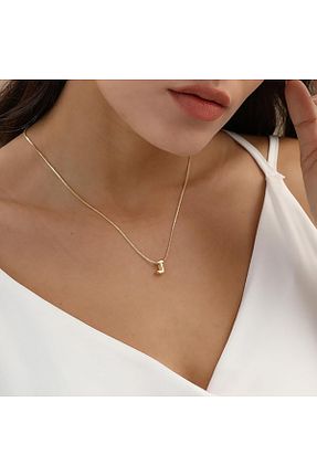 گردنبند استیل ( فولاد ) طلائی استیل (فولاد) Atolyezone - کد 928551249