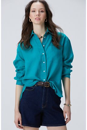 پیراهن سبز زنانه رگولار Network - کد 928553070