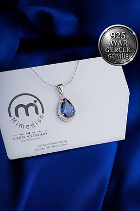 گردنبند نقره سرمه ای زنانه 925 عیار Mimodish - کد 928436726