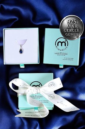گردنبند نقره سرمه ای زنانه 925 عیار Mimodish - کد 928436726